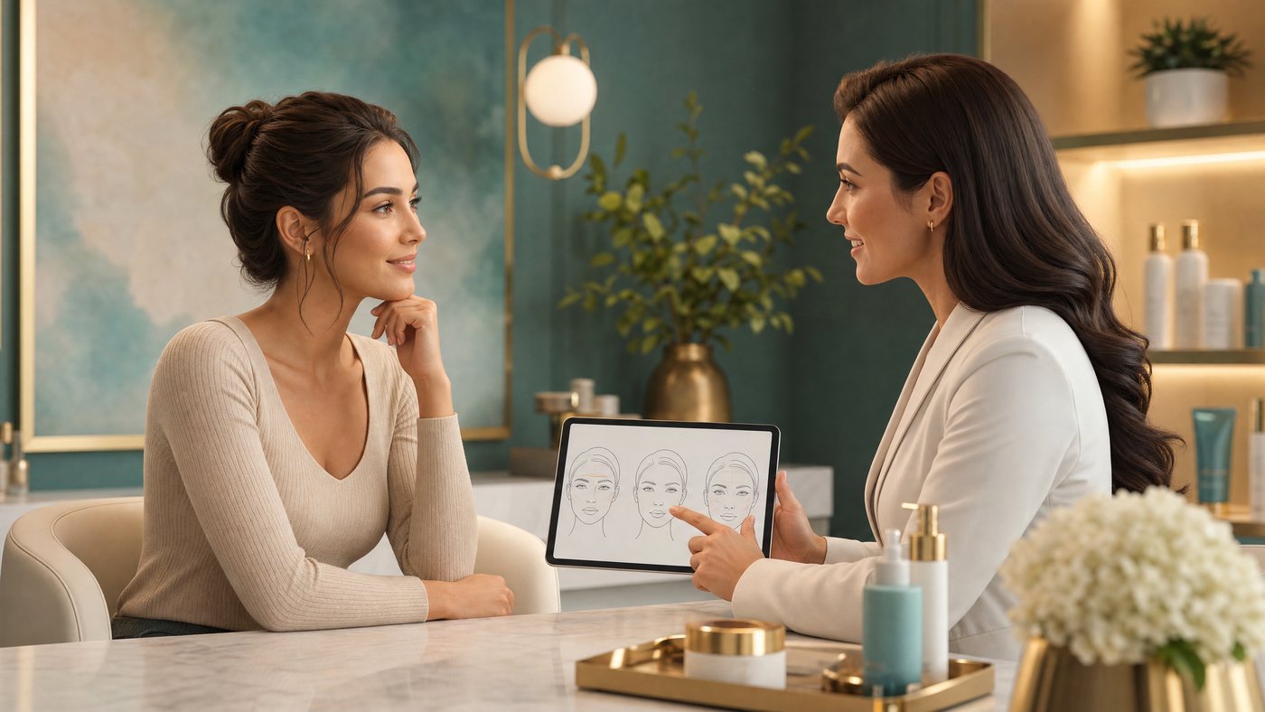 3D animated consultation for preventative Botox in a luxury med spa